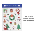 Christmas stickers set with Santa and reindeer on 11x15cm premium adhesive paper - Joyful Christmas Sticker D