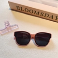 Kids polarized sunglasses with pale pink silicone frame and dark lenses for UV protection - Pink