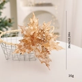 Goldene Glitzer Weihnachtsblume 26cm künstliche Blume für Christbaumdekoration - 26cm / Bronze