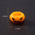 Miniature orange pumpkin resin decoration for Halloween desk decor, size 1.2cm by 2.1cm - Half Pumpkin
