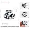 Mini Marmor Acetat Haarklammer 3,5cm x 3cm mit geometrischem Muster für Damen - Kleine Klammer / Kuhmuster
