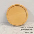 10cm round bamboo coaster tray with raised edges for DIY mosaic and succulent base - 10cm Round Tray