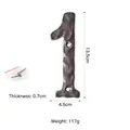 Vintage brown rust cast iron house number 1 with hammered texture and screws - Number 1 / Brown Rust