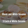 Set of 6 realistic artificial cupcakes with sesame topping for bakery shop display - Box of 6 (3 Black & White Sesame + 3 White Sesame)