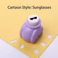 Creative DIY paper punch tool in purple with white button and sunglasses pattern design - Cartoon Series: Sunglasses