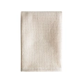 Absorbent beige waffle weave 100% cotton dish towel neatly folded for kitchen - 35*35cm / Off White