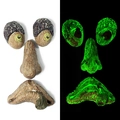 Luminous tree face decor with glowing eyes and mouth in dark for outdoor garden decoration - Style E - Luminous