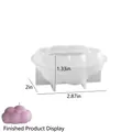 3D-Wolken-Silikonform für Kerzen mit einem lila fertiggestellten Kunstharzmodell - Mittel - Wolke