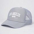 Cappello trucker grigio Los Angeles USA con rete traspirante e stampa stile retrò - Taglia unica / Grigio