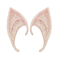 Pink glitter latex elf ears for cosplay, featuring iridescent shimmer and pointy design - 10CM OPP Bag / New Light Pink Glitter (10CM)