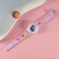 Pink mermaid children's digital watch with glowing display and waterproof silicone band - Mermaid Purple