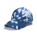 Detailopname van tie-dye baseballpet met blauw-witte keperkatoen textuur - 56-60cm Verstelbaar / Koningsblauw en Wit Tie-Dye-Stijl(D)