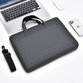 Wasserdichte dunkelgraue Laptop-Tasche mit Gurt für 14-16 Zoll Laptops und MacBooks - 13-14.1 Zoll / Grau