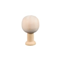 Single mushroom-shaped unfinished natural wood ornament for DIY painting and crafts - HE32 Small Tree No.3 4.2cm