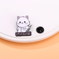 Spilla smaltata con gatto infermiere bianco e scritta I'M A NURSE su sfondo arancio - Gatto Infermiera