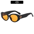 Gafas de sol modernas variante C3 con montura negra y cristales naranjas translúcidos - C3-Montura Negra Lente Naranja