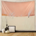 Detail of bohemian tapestry texture on wall with minimalist desert landscape print - Design CX0327-27