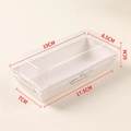 Rectangular sandwich box with clear anti-fog lid for bakery cakes and takeout - Large Rectangular Green Leaf
