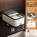 Contenedor de arroz inteligente gris 10kg con diseño sellado a prueba de humedad - Individual-10kg / Color Gunmetal
