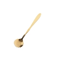 Gold plated stainless steel sunflower coffee spoon with glossy finish for gift - Gold/Sunflower