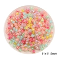 Colorful 11x11.5mm acrylic star beads in mixed candy colors for DIY jewelry making - Transparent Plated Mixed Colors