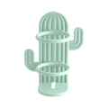 Mint green cactus electric toothbrush holder with wall-mount design and water drainage - Light Green