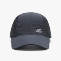 Dunkelgraue, schnell trocknende Baseballkappe mit atmungsaktivem Netz und Logo - Dunkelgrau
