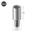 Tige d'extension en titane G23 avec filetage interne 0,9mm et 1,2mm pour piercing - 1.2*2mm (Filetage 0.9mm)