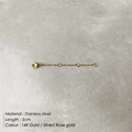 Minimalist 14K gold plated stainless steel 5cm jewelry extender chain for DIY necklaces - 5cm / Steel