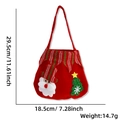 Weihnachtstüte mit Weihnachtsmann-Motiv und Maßen 29,5 cm Höhe sowie 18,5 cm Breite - Weihnachtsmann / Rot