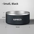 Kleiner schwarzer Futternapf aus Edelstahl mit rutschfestem Boden, matte Optik, 18,3cm - Einfacher Stil / Schwarz Klein
