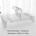 Translucent matte seamless pants hanger with adjustable metal clips for skirts - Clear