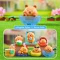 Cute capybara resin figures blind box set featuring 6 regular and 1 hidden style - Random / Beach Vacation Series-Random 1PC