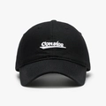 Cappellino da baseball nero in cotone con ricamo bianco Consice 3D e visiera curva - Regolabile / Nero