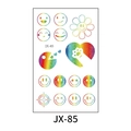Tatouages temporaires pailletés arc-en-ciel avec smileys et cœurs dégradés modèle JX-85 - JX-85