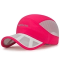 Berretto sportivo traspirante rosa e grigio in tessuto mesh ad asciugatura rapida - Regolabile / Rosa Rosso