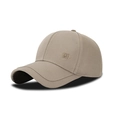 Khakifarbene Baseballkappe mit seitlicher Rautenstickerei und verstellbarem Riemen - Beige