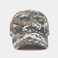 Detailed close-up showing the digital camouflage pattern and canvas fabric of the baseball cap - Adjustable / Khaki Digital Camouflage