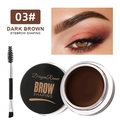 Kit per sopracciglia marrone scuro con cera fissante e applicatore a pennello a due punte - No.3 Marrone Scuro