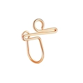 Minimalist rose gold stainless steel wire fake nose ring with smooth metallic finish - Style 7 Rose Gold