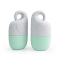 Two-pack elephant shaped silicone facial ice roller in mint green and speckled grey - Elephant Style-Light Green