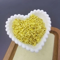Golden open jump rings for DIY jewelry making displayed in a heart shaped ceramic bowl - 0.7*5mm / Imitation Gold