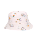 Pink toddler sun hat with colorful unicorn and cartoon patterns featuring Come On text - Light Pink Unicorn Cloud Pattern (18#)