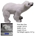 Mini figurine ours polaire en résine pour jardin, taille 6.8x2.5x4.9cm et poids 53.7g - Ours Polaire avec Sac à Bulles