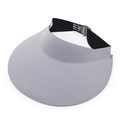 Foldable grey seamless sun visor hat for women with adjustable buckle and wide brim - Adjustable (54-60cm) / Light Gray