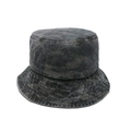 Dettaglio delle cuciture rinforzate sulla tesa di un cappello pescatore denim mimetico - M (56-58cm) / Mimetico Nero