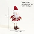 Plush Santa doll Christmas tree hanging ornament in red knit sweater, 20.5cm height - Winter Hat Santa Claus (2023B-3)