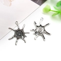 Tibetan silver starfish charms with vintage texture for DIY jewelry making - 30x33mm Marine Starfish