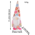 Kerstkabouter met donuthoed en witte baard, maat 28,5 cm hoog en gewicht van 137 gram - Donut Gnome Baardstijl
