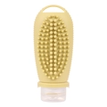 Light yellow silicone massage brush head attachment for travel squeeze bottles - 100ml Grey Yellow